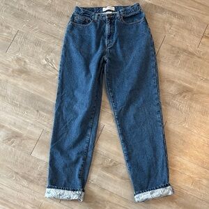 LL Bean Double L Flannel Lined Relaxed Fit Jeans Size 12 Tall  Cotton